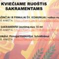 KVIEČIAME RUOŠTIS SAKRAMENTAMS